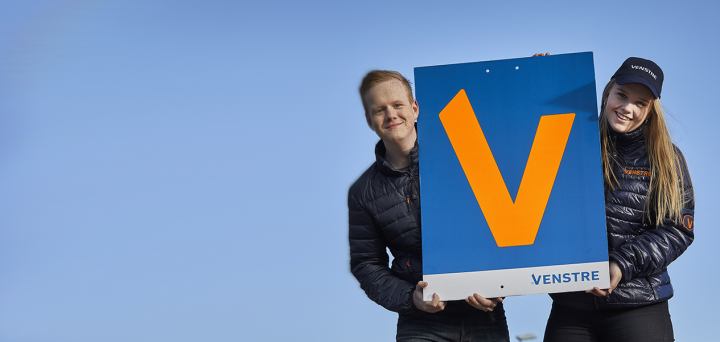 RV21 En Venstre-plakat til regionsrådsvalg 2021.